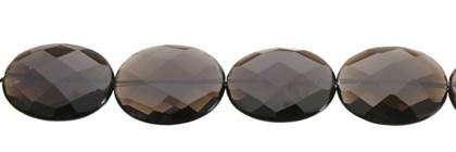 24x30mm oval faceted smoky quartz