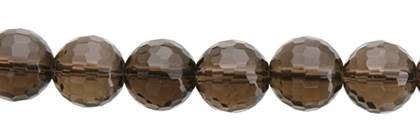 3mm round faceted smoky quartz