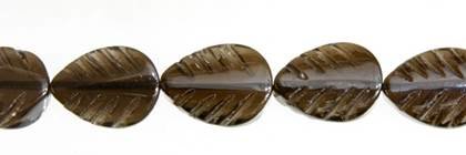 15x20mm leaf smoky quartz