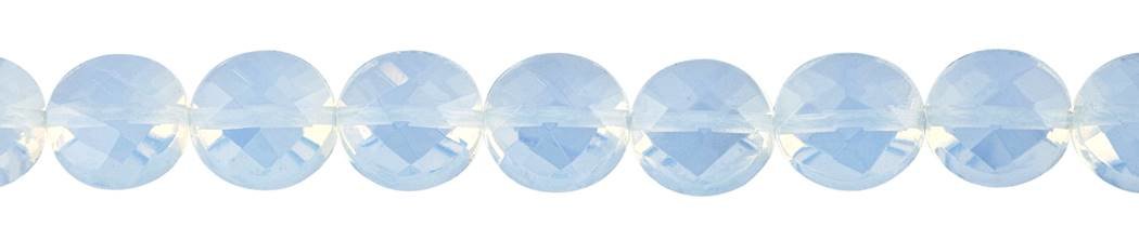 15mm coin faceted opalite