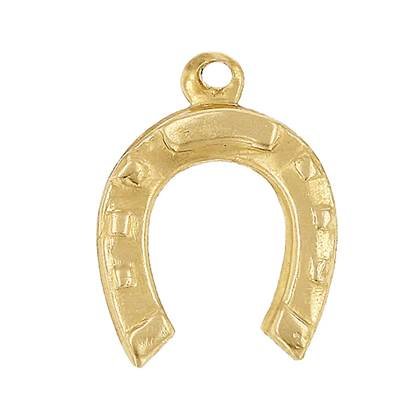 14ky 10mm horseshoe charm