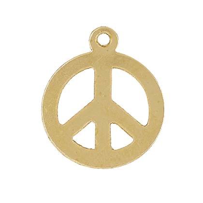 14ky 11mm peace charm