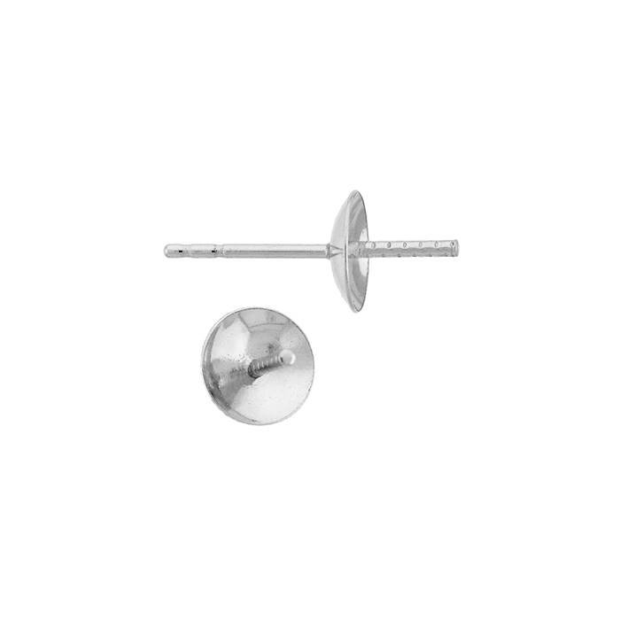 14kw 8mm cup heavy weight pearl stud earring