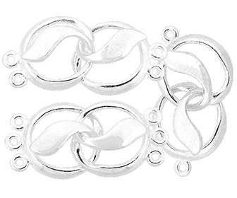 Sterling Silver Multi-Strand Hook and Eye Clasp