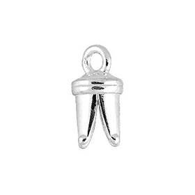 sterling silver 4.0mm leather barrel end cap