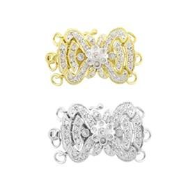 14K Diamond Accent Bow Clasps