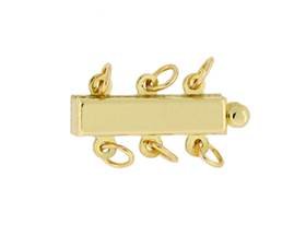 14ky 4x16mm 3 strands multi-strand bar clasp