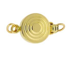 14ky 8mm 1 strand multi-strand water ripple round clasp