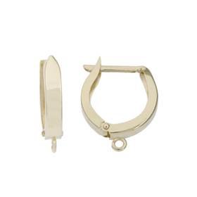 14ky 12mm hoop leverback earring with open ring