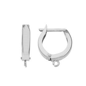 14kw 12mm hoop leverback earring with open ring