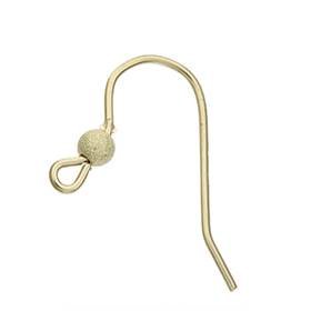 gf 3mm ball stardust earwire earring