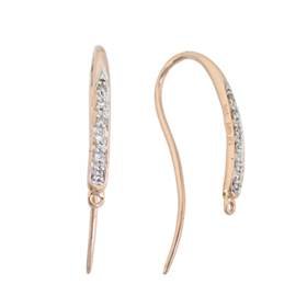 14kr 7pts/12pcs diamond earwire