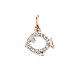 14kr 11mm 6pts/16pcs fish charm