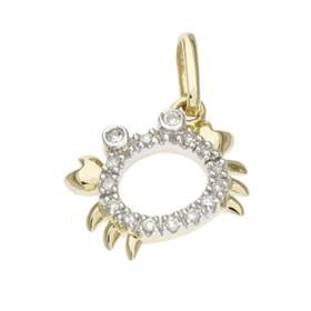 14ky 10mm 6pts/15pcs crab charm