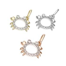 14K Diamond Crab Charms