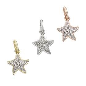 14K Diamond Starfish Charms