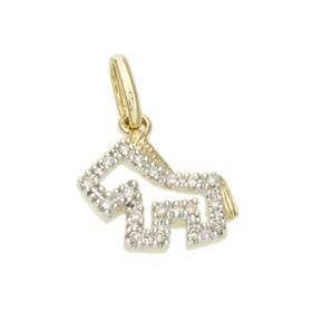 14ky 10mm 18dia.7pts horse charm