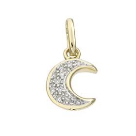 14ky 10mm 4pts/11pcs quarter moon charm