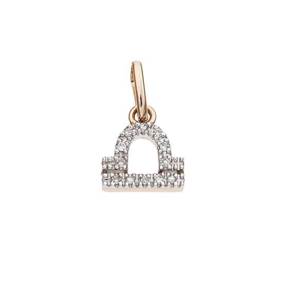 14kr 9mm 5pts/12pcs libra charm