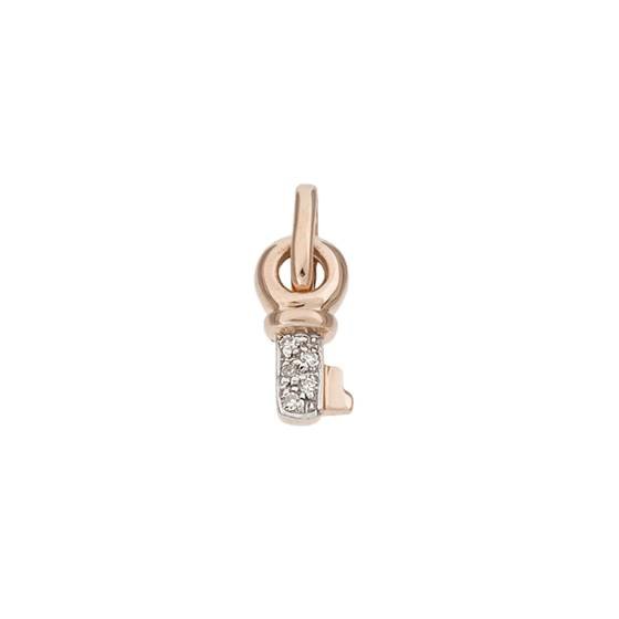 14kr 10mm 2pts/5pcs.dia. key charm