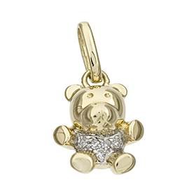 14ky 11mm 2pts/5pcs bear charm