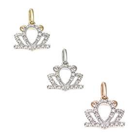 14K Diamond Frog Charms