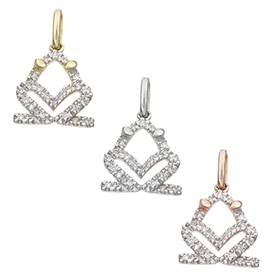 14K Diamond Frog Charms (A)