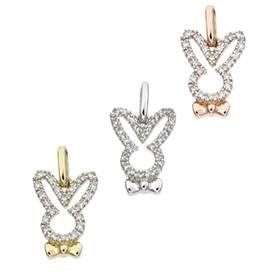 14K Diamond Rabbit Charms