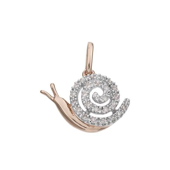 14kr 11mm 10pts/25pcs snail charm