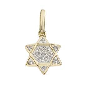 14ky 10mm 5pts/13pcs jewish star charm style b