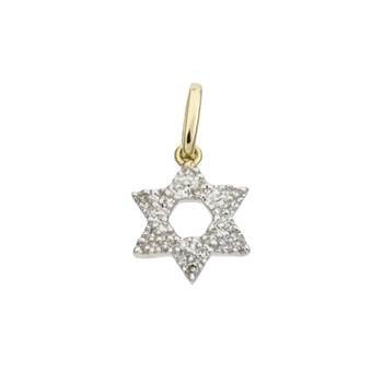 14ky 10mm 8pts/18pcs jewishs star charm style c