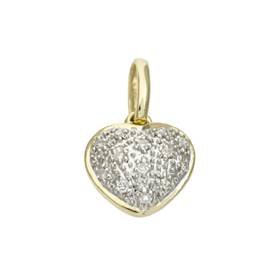 14ky 9mm 5pts/13pcs heart charm style c