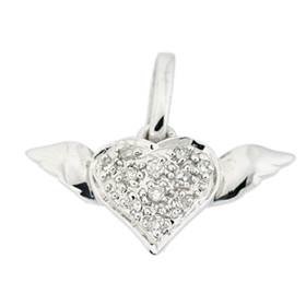 14kw 8mm 5pts/11pcs heart charm