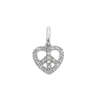 14kw 10mm 9pts/22pcs heart of peace charm