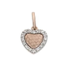 14kr 10mm 7pts/16pcs heart charm style f