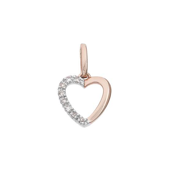 14kr 10mm 3pts/8pcs heart charm style e