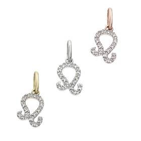 14K Diamond Leo Charms
