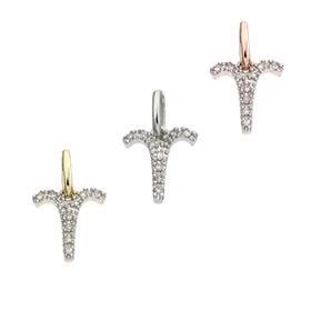14K Diamond Aries Charms