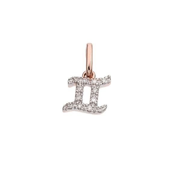 14kr 9mm 5pts/12pcs gemini charm
