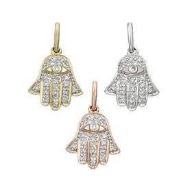 14K Diamond Hamsa Charms (B)