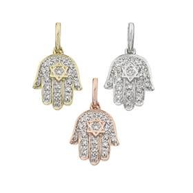 14K Diamond Hamsa Charms (C)