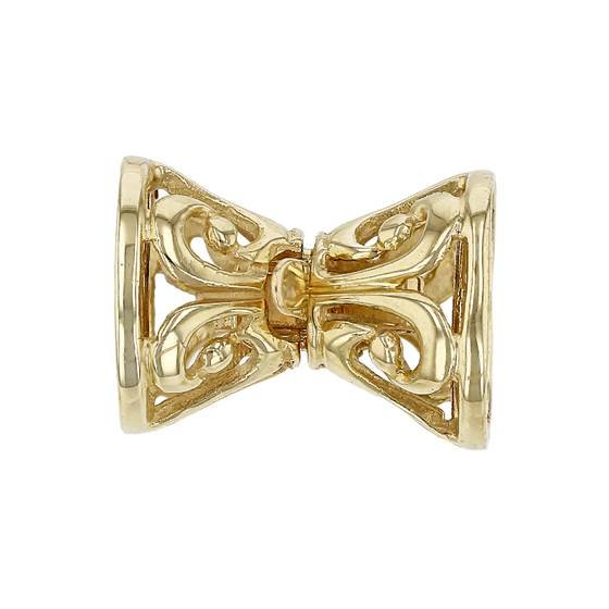 14ky hollow bow clasp