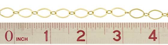 gf 7.0mm chain width flat oval long and short chain