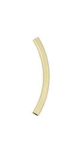 gold filled 2x25mm curve tube spacer
