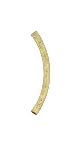 gold filled 2x25mm pattern curve tube spacer
