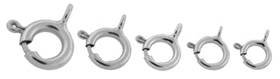 Sterling Silver Closed Ring Springring Clasp