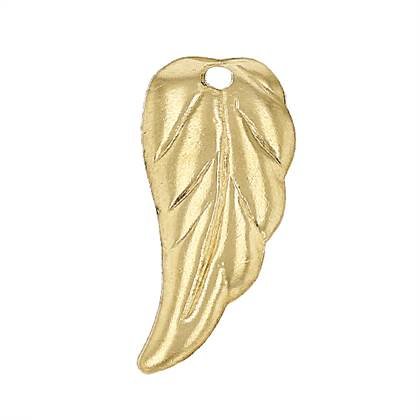 14ky 6x12mm leaf charm