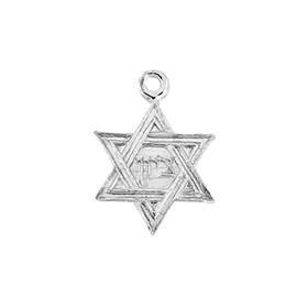 ss 8mm star of david charm