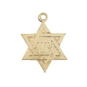 gf 12mm star of david charm