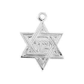 ss 12mm star of david charm